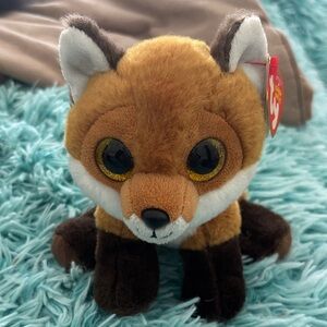 Ty Brown and White Fox Plush Toy Fay